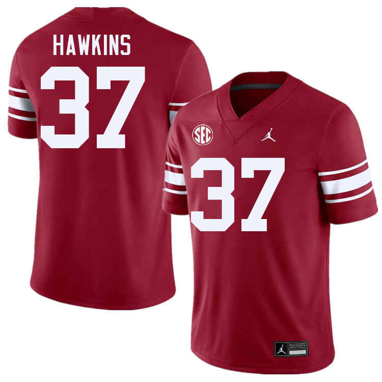 Oklahoma Sooners #37 Maliek Hawkins College Football Jersey Stitched-Throwback